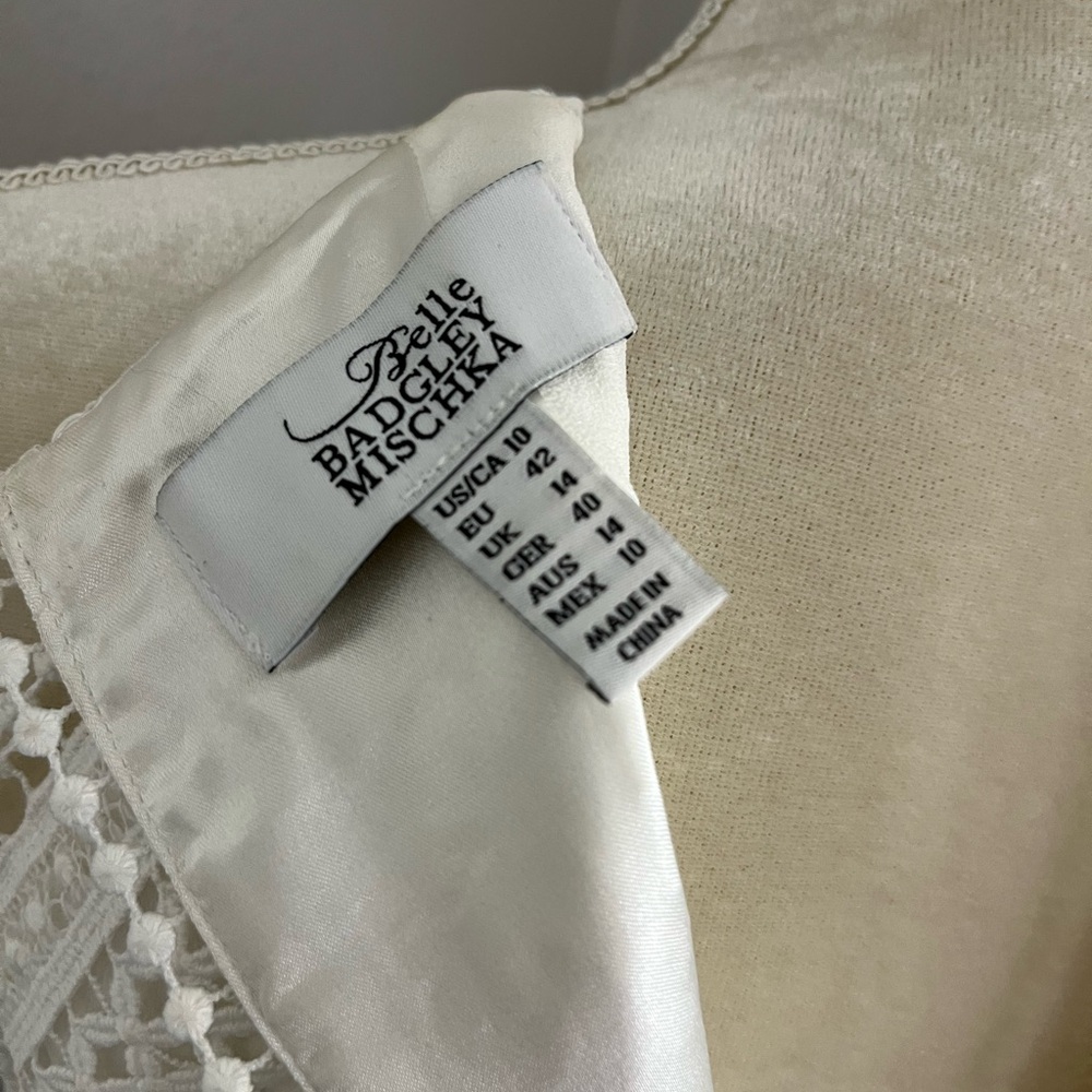 Belle Badgley Mischka Designer White Dress - Picture 6 of 7
